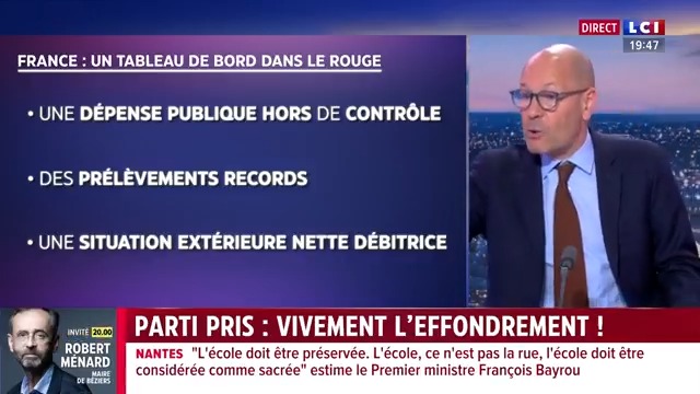 📢 : «Vivement l’effondrement !», le parti pris #économique de Pascal Perri PERRI #24hPujadas #LCI #La26 ⤵️
