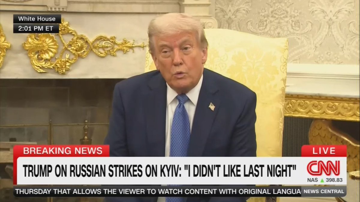 Trump: You don't know what pressure I'm putting on Russia. You have no idea what pressure I'm putting on Russia. We're putting a lot of pressure. We're putting a lot of pressure on Russia