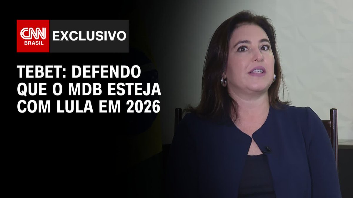 Tebet: Defendo que o MDB esteja com Lula em 2026; assista #CNNBrasil