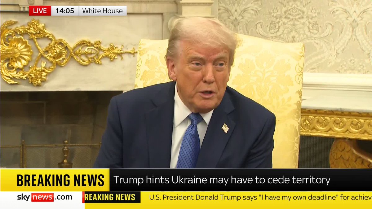 "Stopping the war - stopping taking the whole country." US President Donald Trump is asked what concessions Russia has offered up in order to get closer to peace in Ukraine. Latest updates ➡️ 📺 Sky 501, Virgin 602, Freeview 233 and YouTube