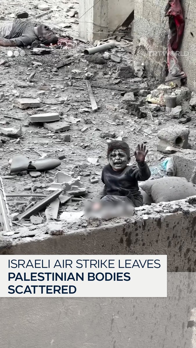 An Israeli air strike in Gaza City hurled a child onto a rooftop, leaving him seriously injured and the bodies of others scattered across. Residents and rescue teams faced immense challenges reaching the child due to Israel's relentless ongoing air strikes