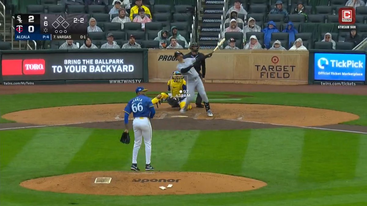 105.3 MPH exit velocity. 422 feet. Miguel Vargas, I was not familiar with your game.