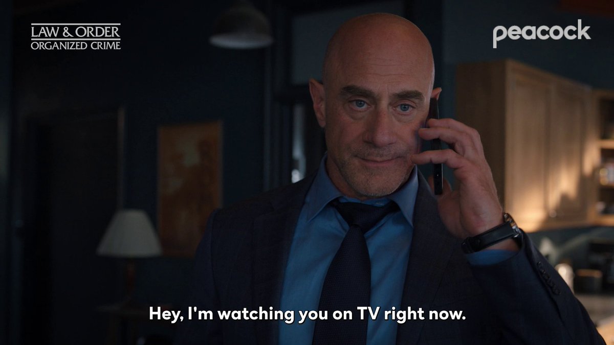 Time for Stabler to clean up this mess. Law & Order: #OrganizedCrime is streaming now on Peacock.