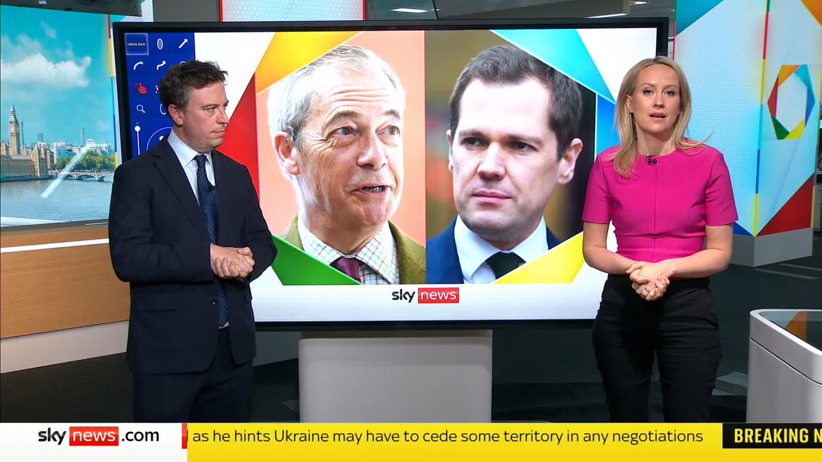 "I think that's what you call a political drive by!" Sam Coates Sky and Sophy Ridge react to Nigel Farage denying Reform would do a deal with the Conservatives after Robert Jenrick made "coalition" comments... Latest ➡️ 📺 Sky 501