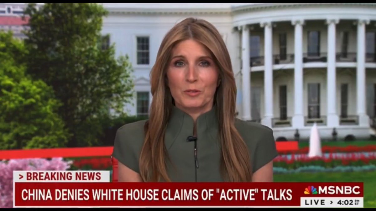 This is great. Nicolle Wallace calls out and mocks Trump for lying about having tariff talks with China.