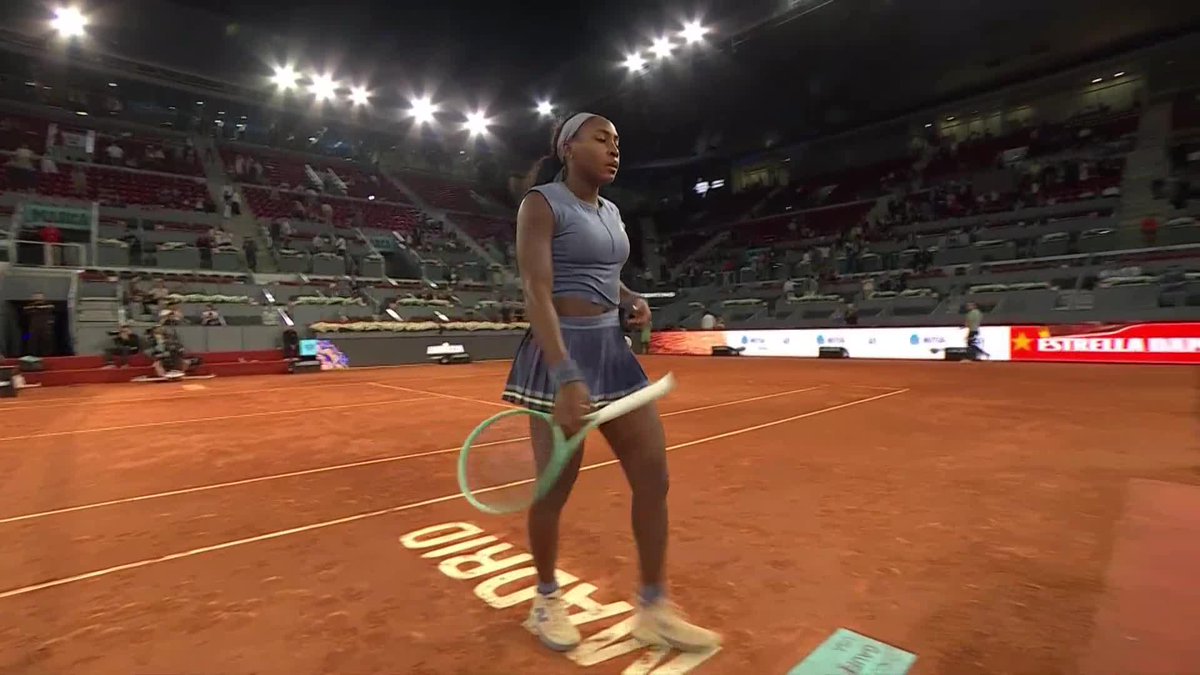 Champion mindset 💪 Coco Gauff comes back from a set down to defeat Yastremska 0-6, 6-2, 7-5 and is into the next round in Madrid. #MMOpen
