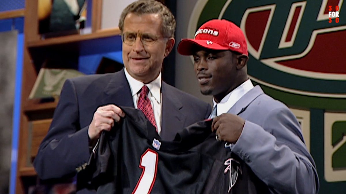 In 2001, the Atlanta Falcons selected Michael Vick with the first pick in the NFL draft 🔥 Watch 30 for 30: 'Vick' on ESPN+ 🏈