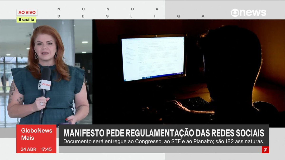 Juristas e ex-ministros lançam manifesto que pede regulamentação das redes sociais. Documento será entregue ao Congresso, ao STF e ao Planalto. Saiba mais com Raquel Porto Alegre. ➡ Assista ao #GloboNewsMais: #GloboNews