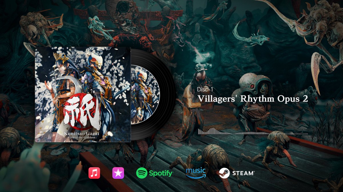 Starting today, we'll be sharing music intro videos featuring some of the dynamic & unique music from #Kunitsu_Gami. In our fan surveys held last year, music was one of the most praised parts of the game! Listen to the battle music that plays at night: Villagers' Rhythm Opus 2!