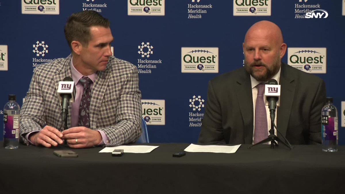 Joe Schoen was asked how much the Giants considered taking a quarterback with the third pick: "This wasn't an easy decision, but throughout the process, it became an easy decision that led us to today."