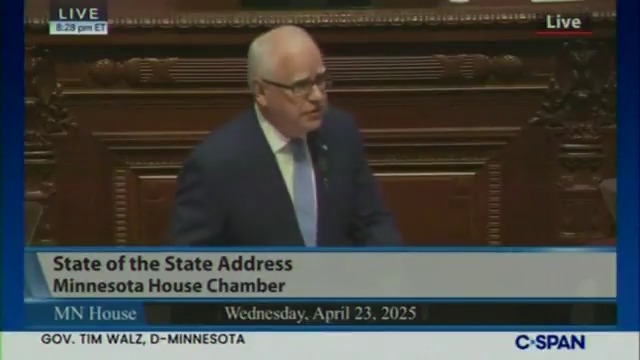 THIS from Gov. Tim Walz's State of The State Address: "This is how government is supposed to work. It's not supposed to be one old man sitting in the Oval Office sending out middle of the night tweets that shock markets into free fall. It's not supposed to be a bunch of 20-somethings, unelected, showing up at federal agencies and firing everyone. It's not supposed to be chaos and destruction. It’s supposed to be good people elected by their neighbors, with differing opinions, coming together to negotiate in good faith."