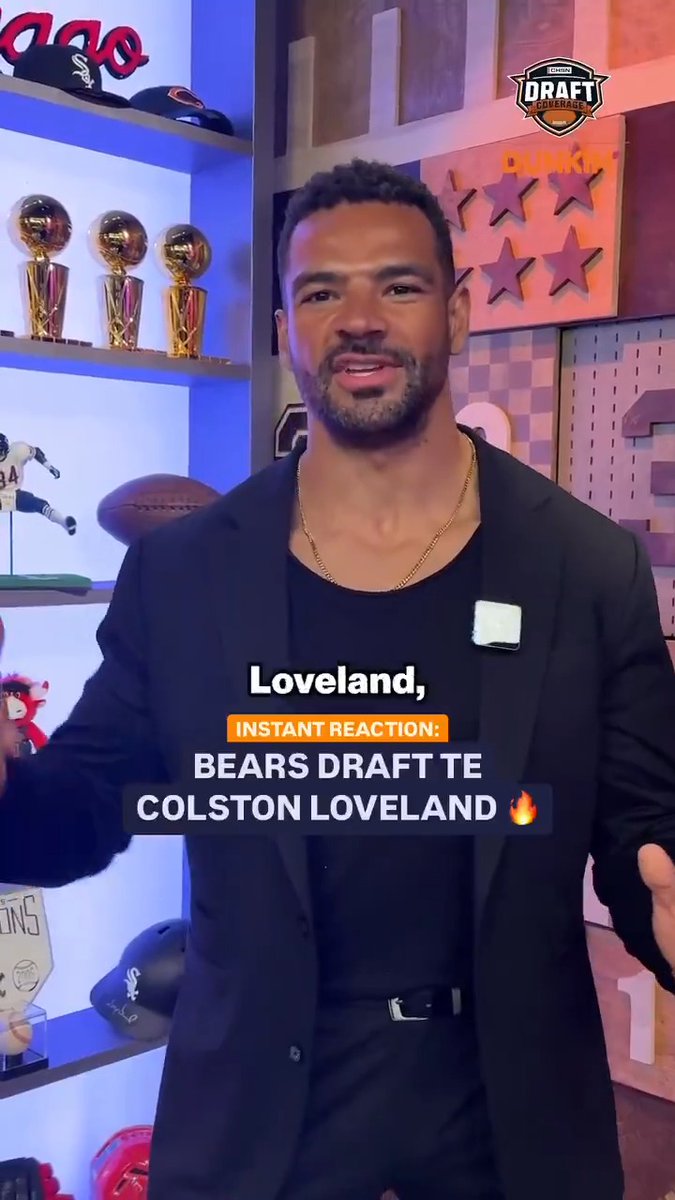 .Clay Harbor explains why the Bears chose Michigan TE Colston Loveland and what he brings to the offense 📈 #NFLDraft | Dunkin'