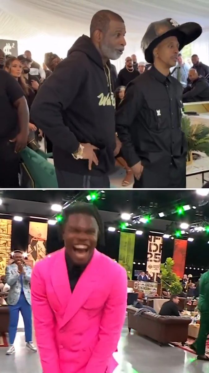 Coach Prime watching Travis Hunter get drafted 🫶 (via Colorado Buffaloes Football) 📺: #NFLDraft on NFLN/ESPN/ABC 📱: Stream on NFL+