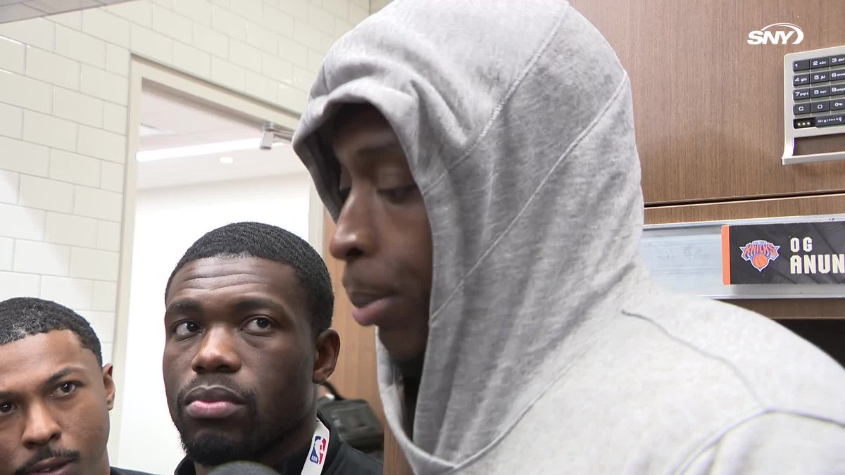 "Everyone was shooting with confidence. Ball's moving. Being aggressive. Getting stops, scoring in transition, scoring early. I think we're really hard to guard when it's like that" - OG Anunoby on the Knicks' offense in Game 3