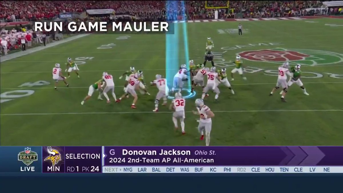An absolute mauler in the run game 😤 Donovan Jackson 📺: NFL Draft on ABC, ESPN and NFL Network April 24-26