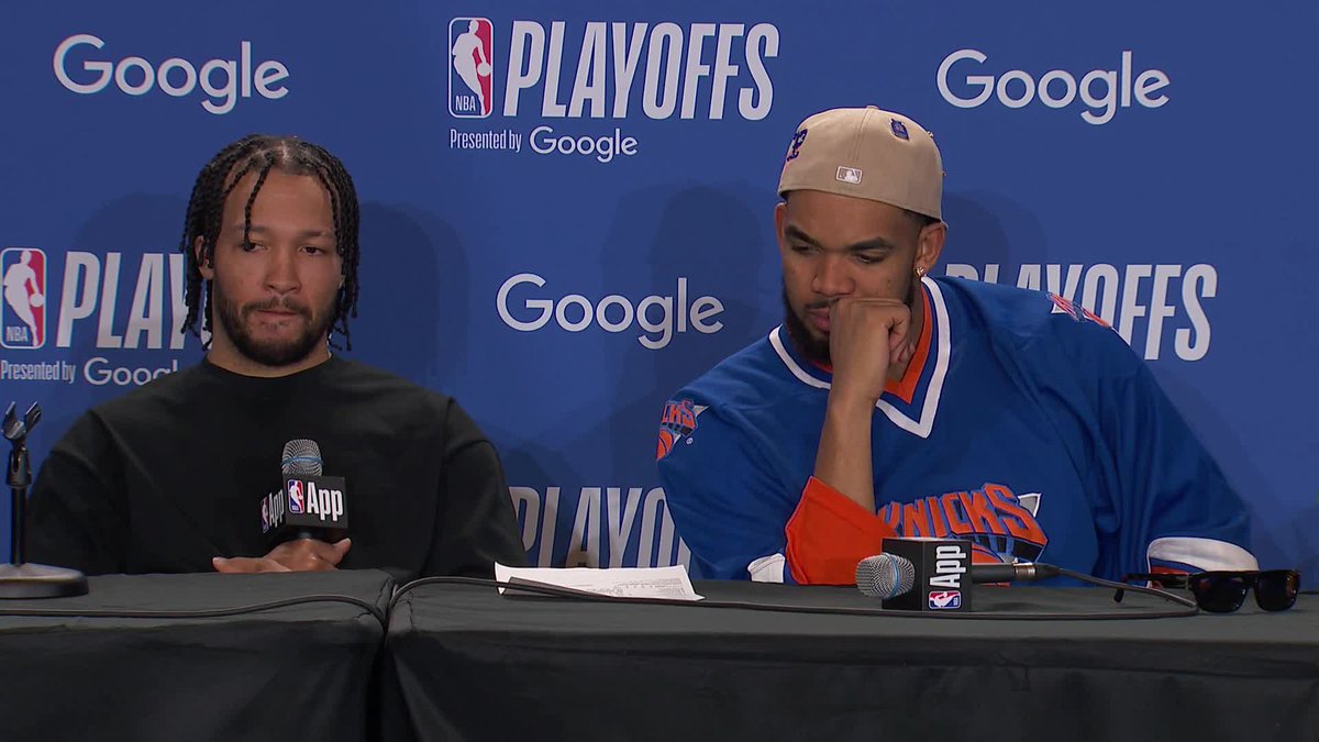 Jalen Brunson on his acceleration to the basket late in Game 3: "Just happy Thibs played me all those minutes throughout the regular season. Got me in shape for the playoffs" 🤣
