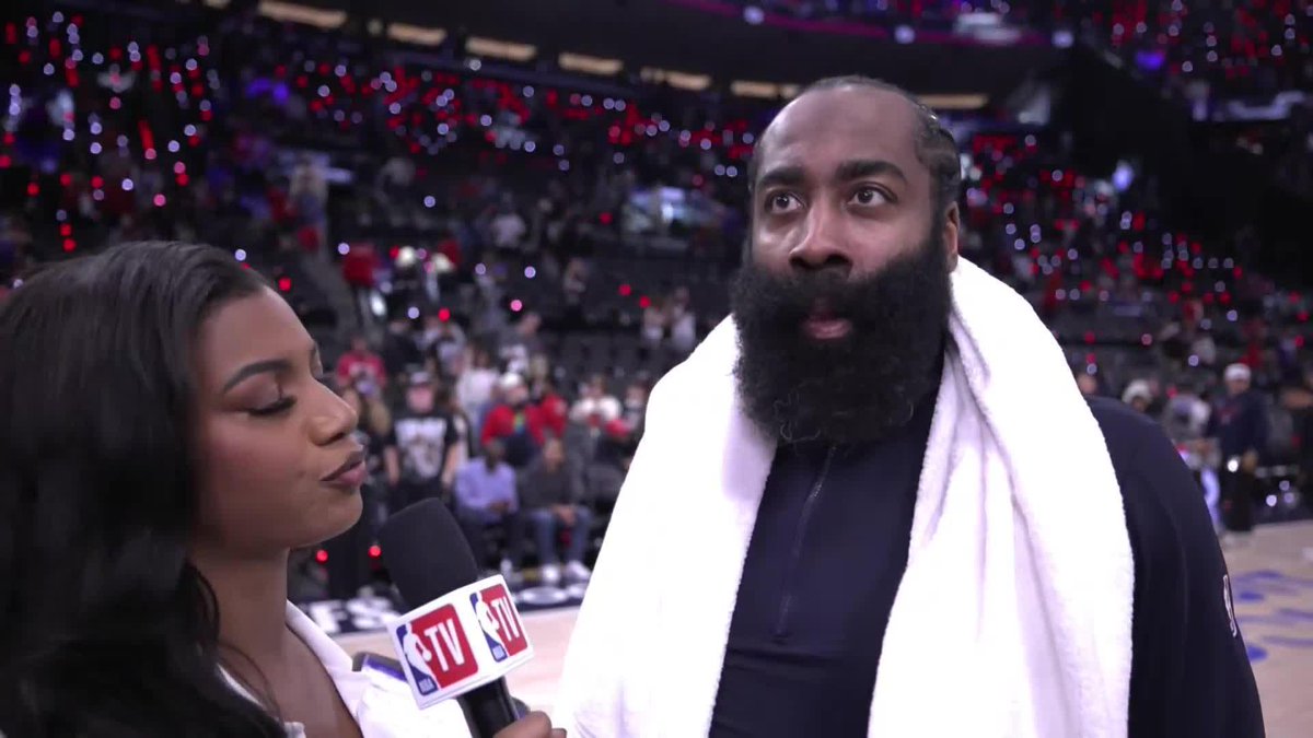 A 34-point win for James Harden and L.A., he shared on the "killer mentality" the @laclippers have adopted for the #NBAPlayoffs with Taylor Rooks 🙌