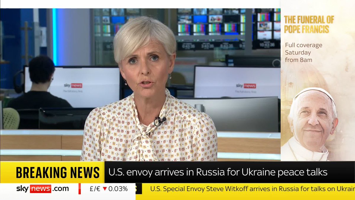 BREAKING: The US envoy has arrived in Russia to meet Putin for Ukraine peace talks