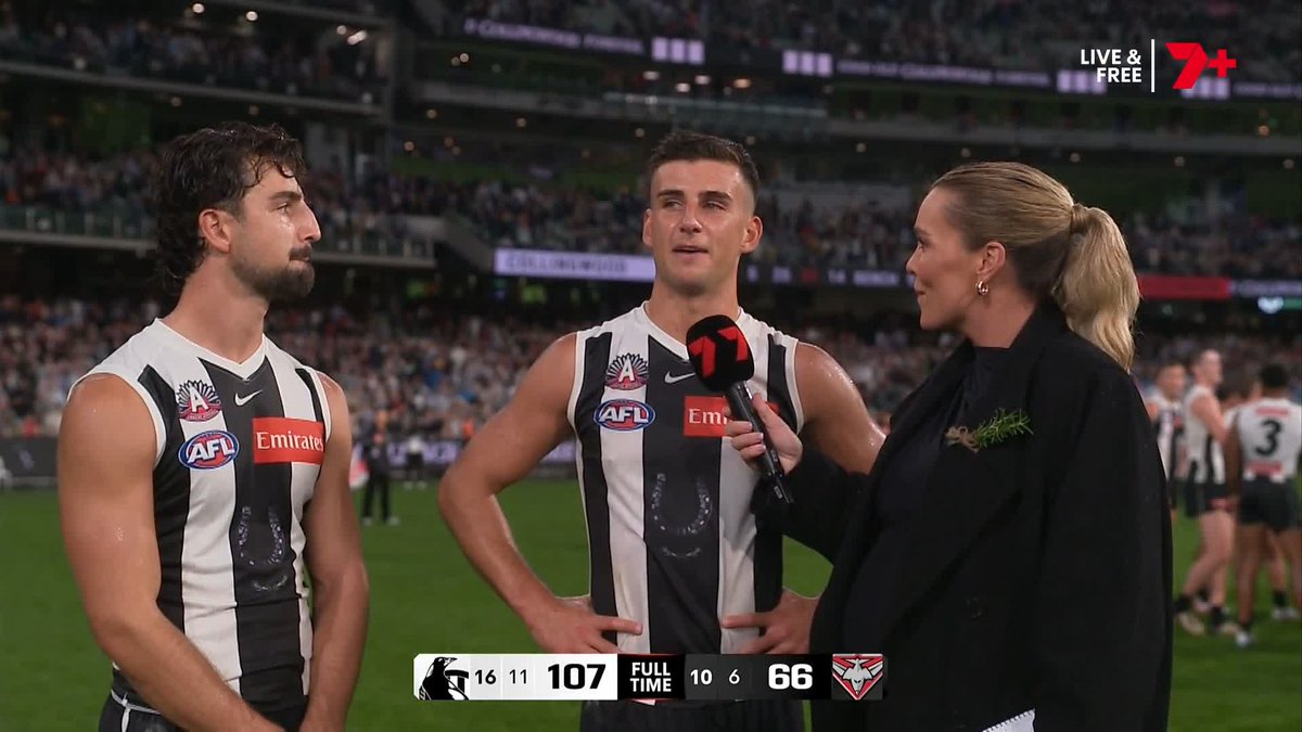 "The biggest privilege of my footy career so far." Nick Daicos on captaining the Collingwood Football Club 🖤🤍 #AFLPiesDons