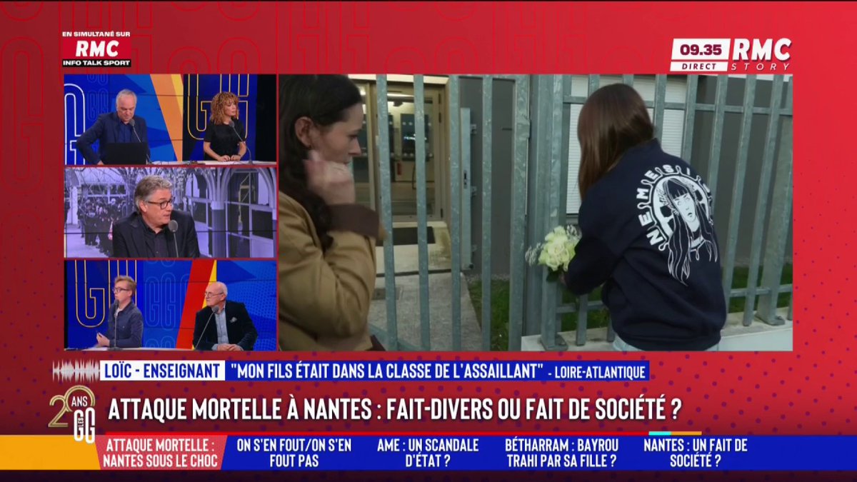 🇫🇷 FLASH | "C'était un néo-nazi. Mon fils était dans la classe de l'assaillant Justin. Il a ramené Mein Kampf au lycée et on a retrouvé des étoiles de David avec le chiffre 21 dans les toilettes, comme dans son manifeste", a déclaré un enseignant.