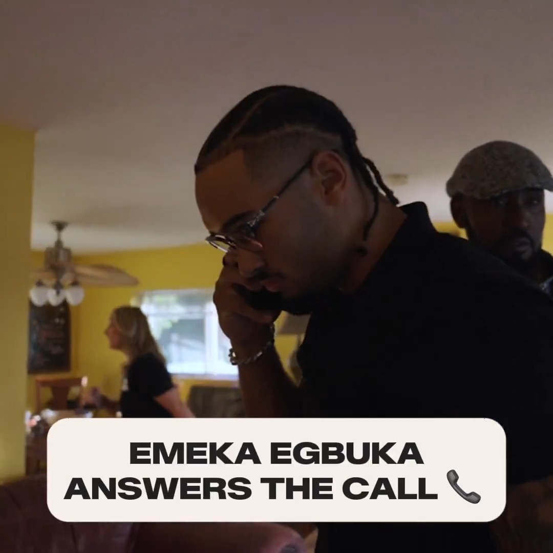The moment Emeka Egbuka gets the call from Tampa Bay ☎️