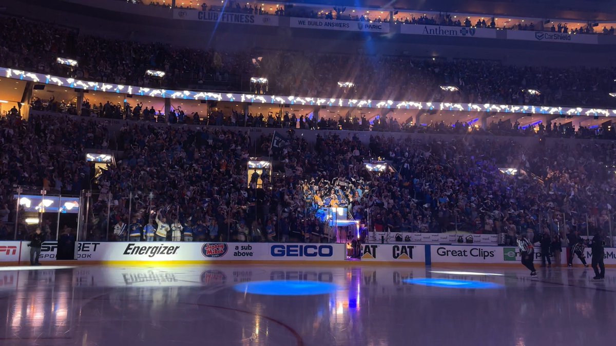 Playoff hockey is such a vibe. #WeAllBleedBlue