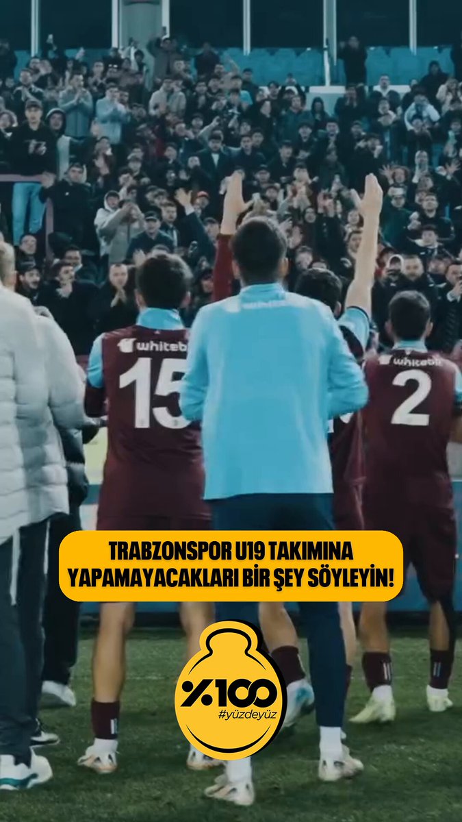 🔴🔵 Trabzonspor U19 takımına yapamayacakları bir şey söyleyin! 🇹🇷 #yüzdeyüz #işbirliği