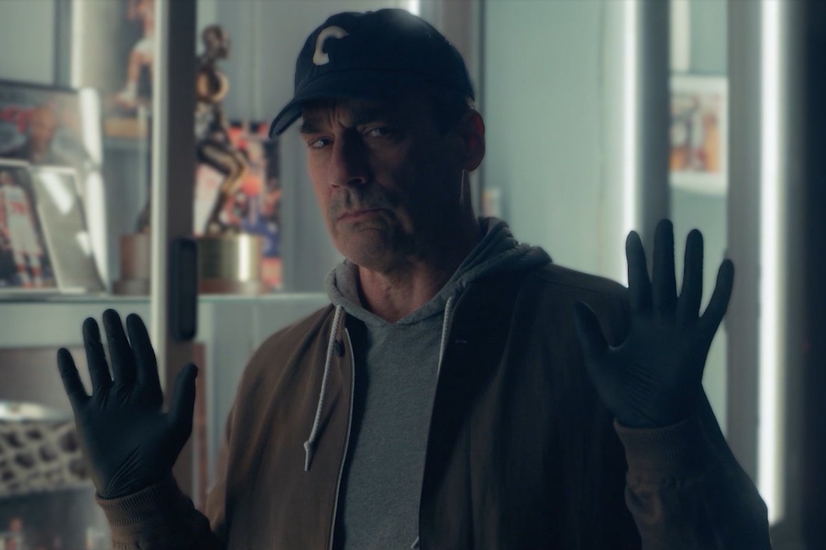 Judging a crook by his cover. #YourFriendsAndNeighbors — New Episode Now Streaming