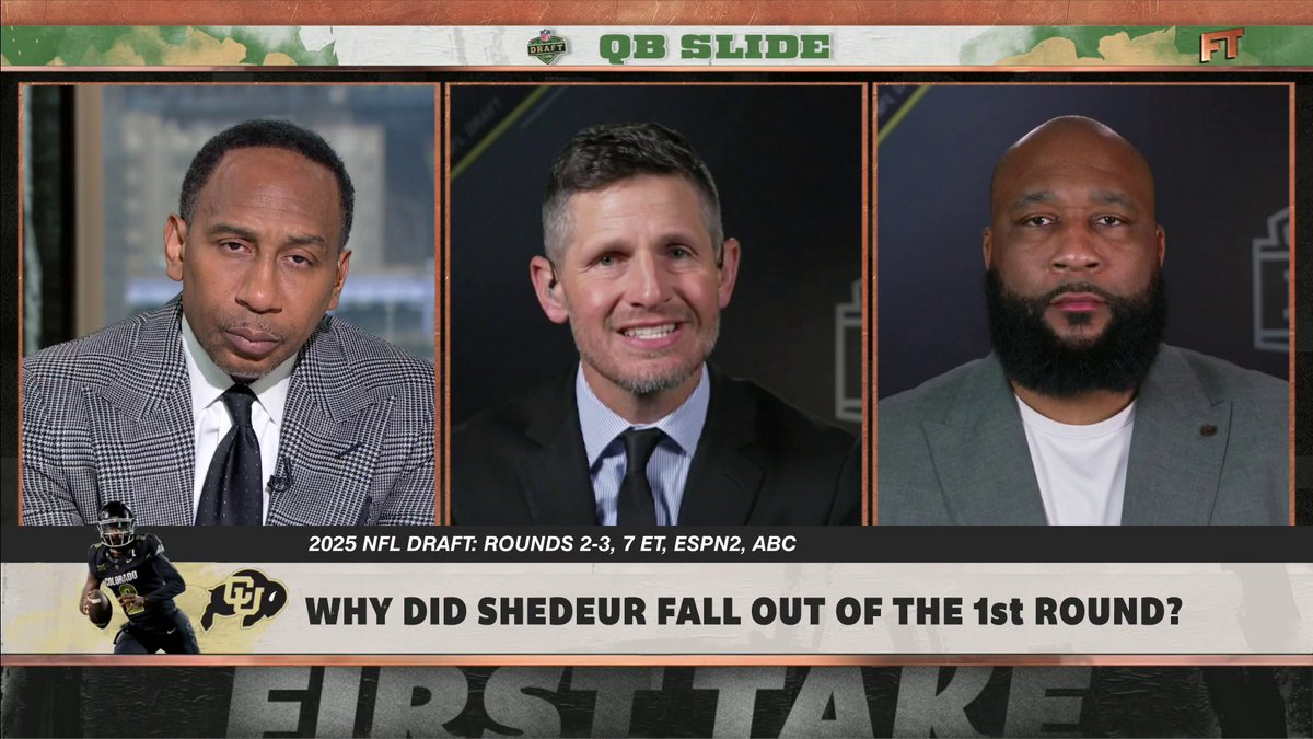 "It's not the end of [Shedeur's] story." 👀 Dan Orlovsky and Stephen A Smith debate why Shedeur Sanders fell out of the first round of the NFL draft.