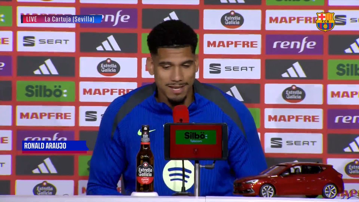 🎙️ RONALD ARAUJO: “It means a lot to play against our biggest rival, and we're very motivated.” #ElClásico #CopaBarçaA