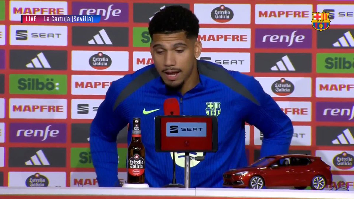 🎙️ RONALD ARAUJO: “I think it will be a different game. We want to get the title and we're really looking forward to it.” #ElClásico #CopaBarça