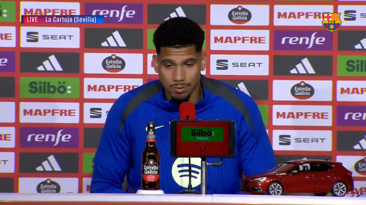 🎙️ RONALD ARAUJO: “It's going to be a very difficult game. We want to go for that title.” #ElClásico #CopaBarça