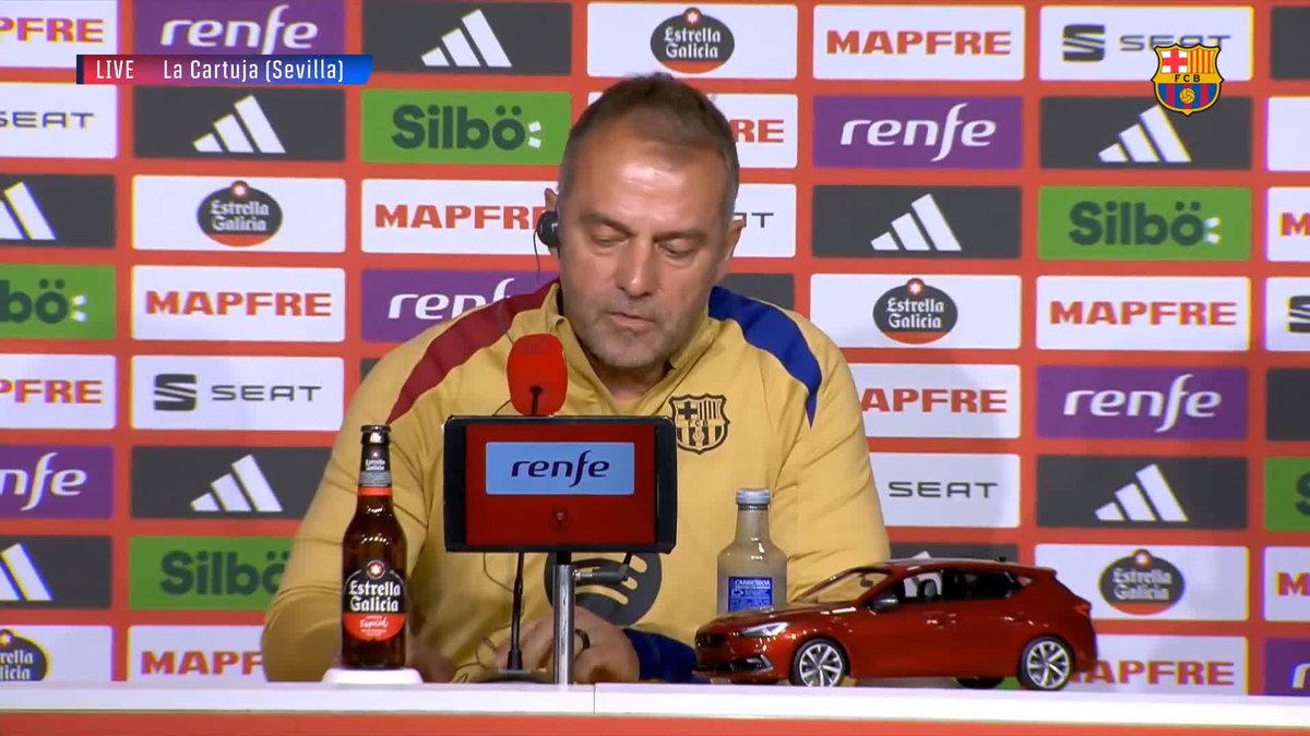 🎙️ HANSI FLICK: “I want my team to have respect for the opponent. This is 90 minutes. Maybe more. We want to give everything to win the title.” #ElClásico #CopaBarça