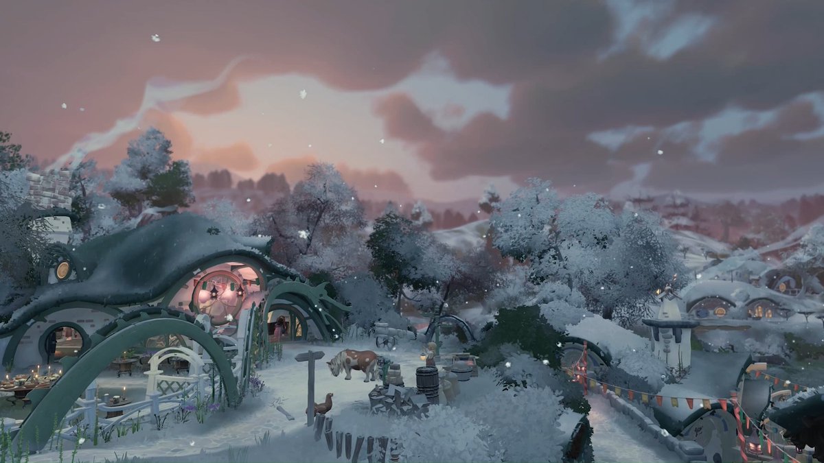Let it snow. We've got the fireplace going. #cozy #hobbit #talesoftheshire #cozygaming