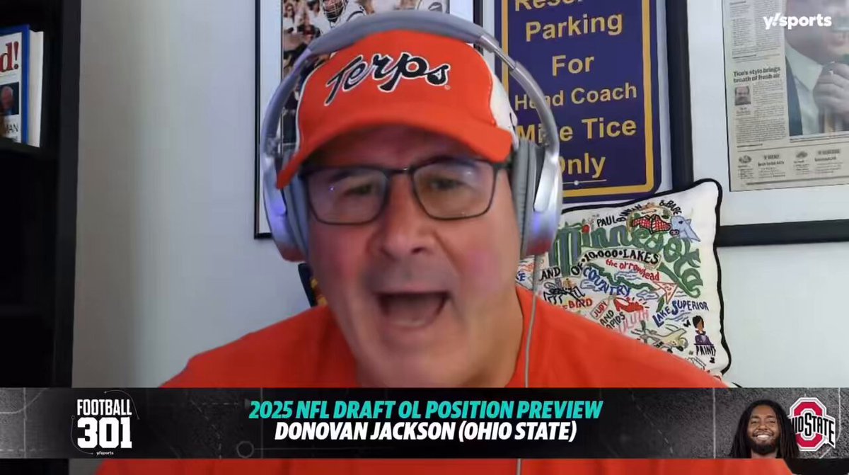 Mike Tice and Nate Tice discussing Donovan Jackson before the draft Mike Tice calls Jackson a “can’t go wrong player”, says he’s “gonna be a good player in the league for quite a while” Tice ranks Jackson ahead of Zabel (who he initially calls Booker), as he’s more pro ready