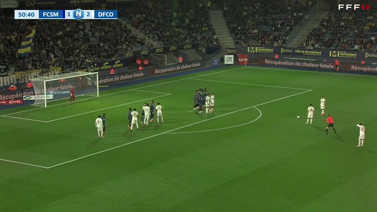 Un bijou de coup franc signé Hugo Vargas-Ríos. Le Dijon FCO reprend l'avantage à Bonal. 1️⃣ - 2️⃣ I 51e Suivez le match en direct sur #NationalFFF #FFFTV