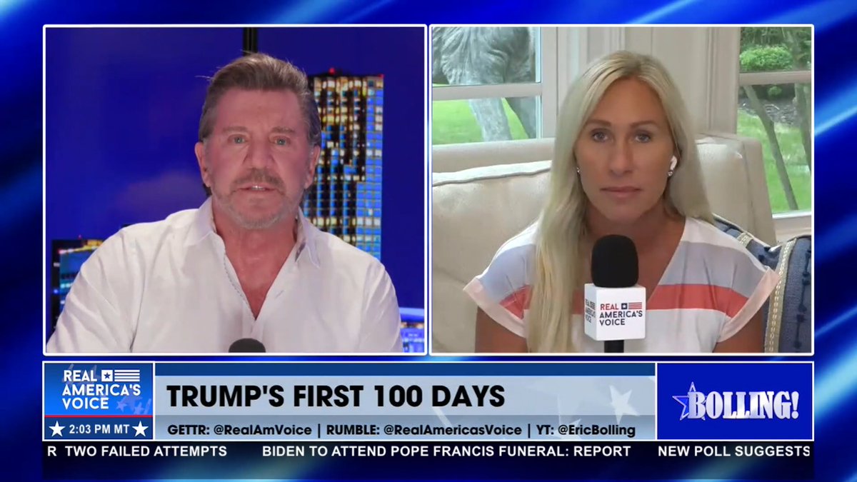 MTG IS FRUSTRATED WITH CONGRESS “We’re behind; we’ve only sent five bills to President Trump’s desk. I’m frustrated! Rep. Marjorie Taylor Greene🇺🇸 details how Congress is failing to pass the mandate the American people voted for in November. GET RAV ON THE GO. 🇺🇸 ERIC BOLLING 🇺🇸