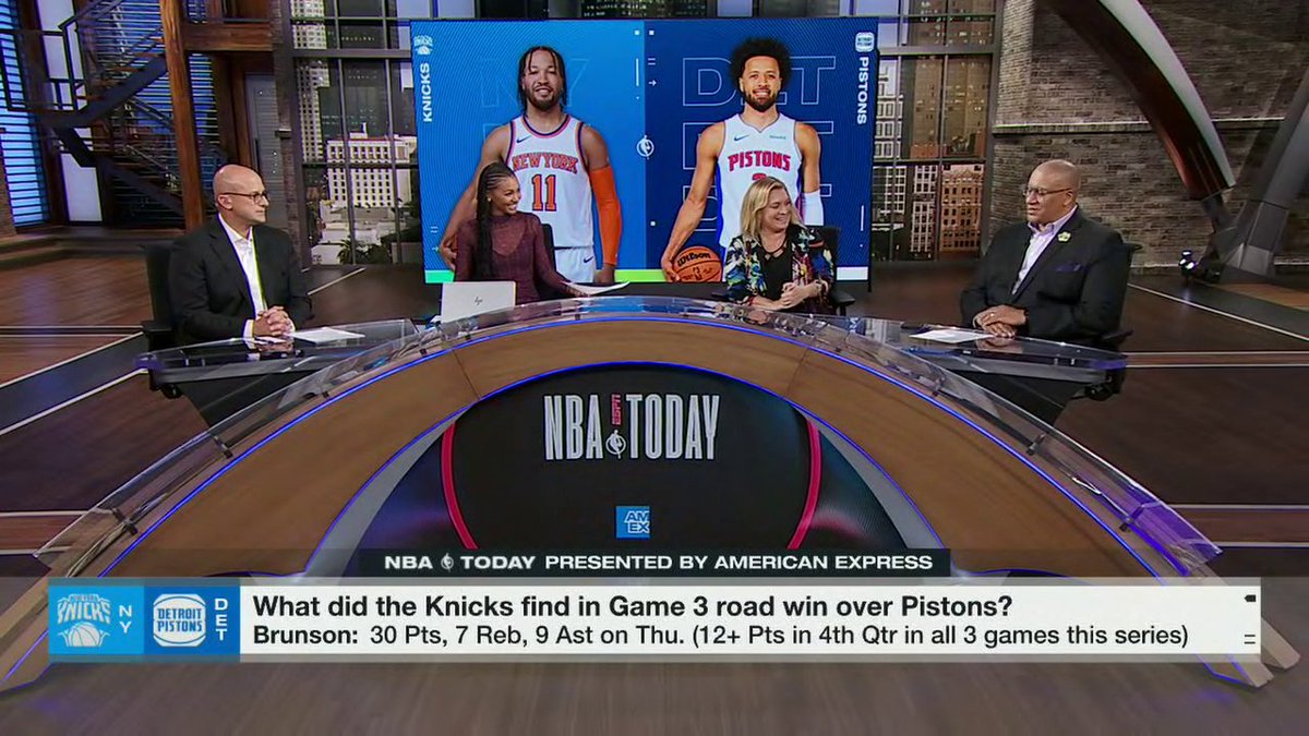 "There is a reason why Jalen Brunson is the Clutch Player of the Year." Ramona Shelburne and Marc J. Spears discuss the Knicks' crucial Game 2 win over the Pistons. 💪