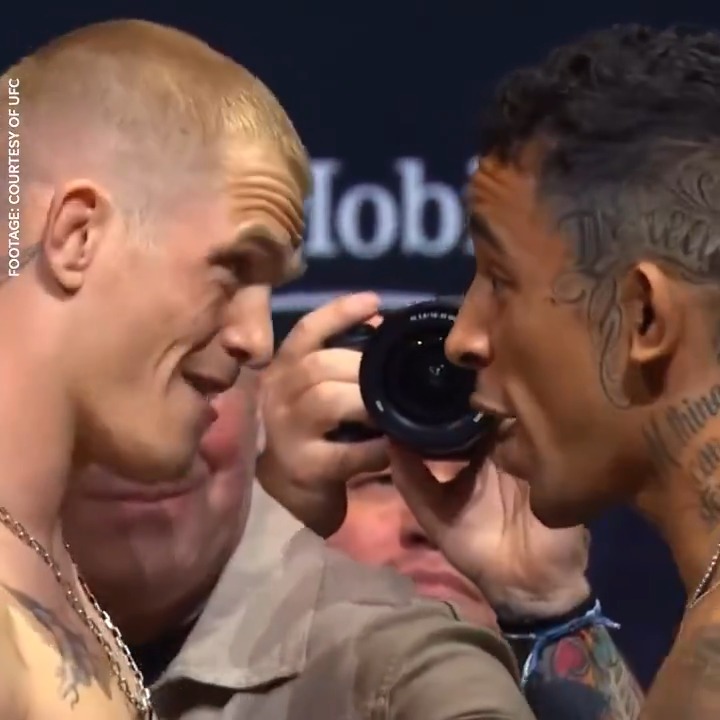 "I'm ready to die. You ready to die?" Carlos Prates and Ian Machado Garry exchanged tense words in their #UFCKansasCity faceoff. 🎥 @UFC