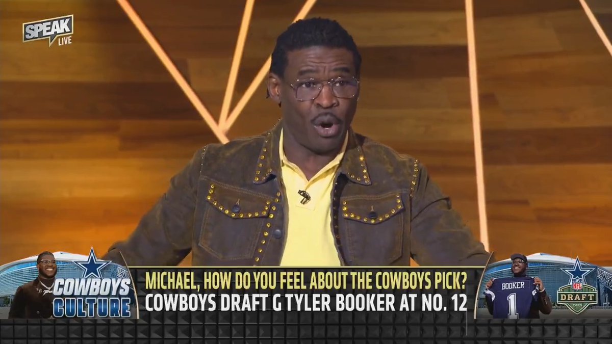 .Michael Irvin is excited about the Cowboys 1st round pick, Tyler Booker. "I got on the phone with this dude right here and I promise y'all, as I'm talking to him, I started crying."