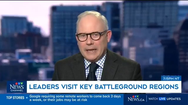 CTV is subconsciously telling its viewers that the Carney and the Liberals have already won the election. Explain why else would they be taking about Poilievre replacement?
