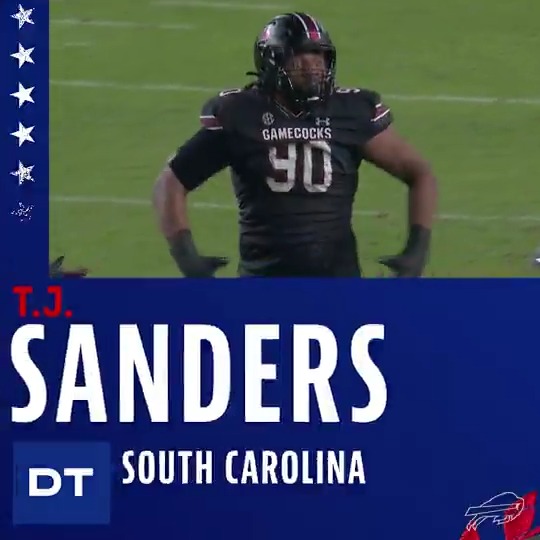 Getting bigger in the trenches. 😤 Tj Sanders | #NFLDraft