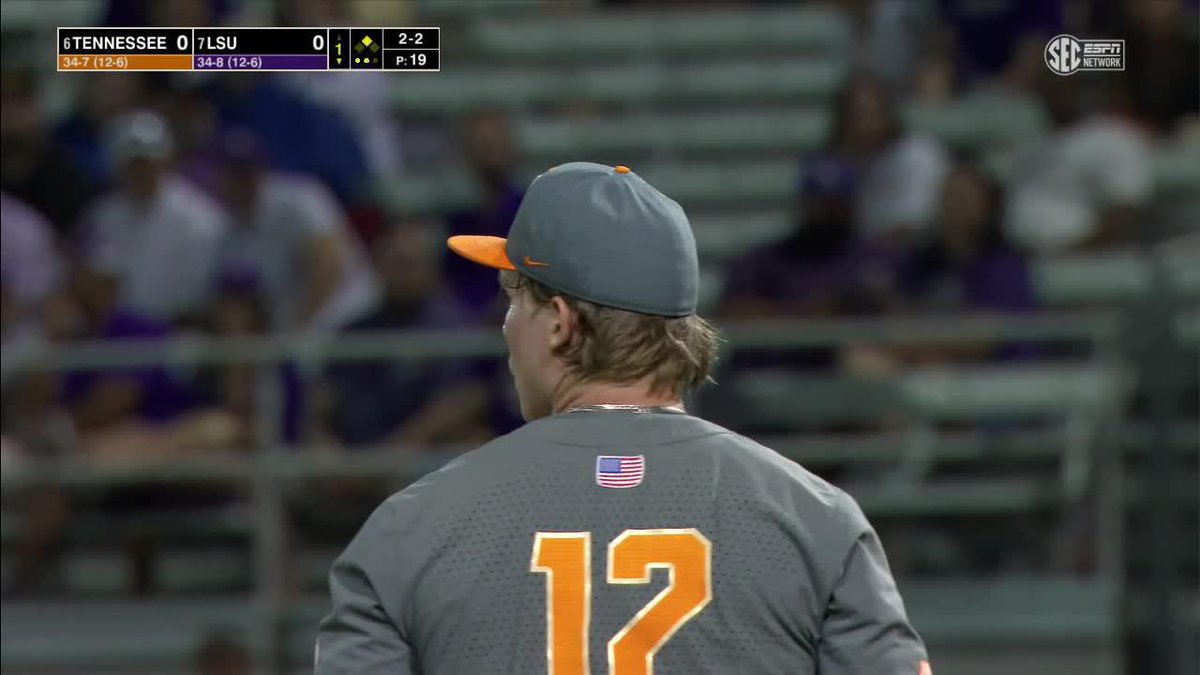 Couple of Ks for Liam in a scoreless first! 📺 (SECN+) #GBO // #BeatLSU