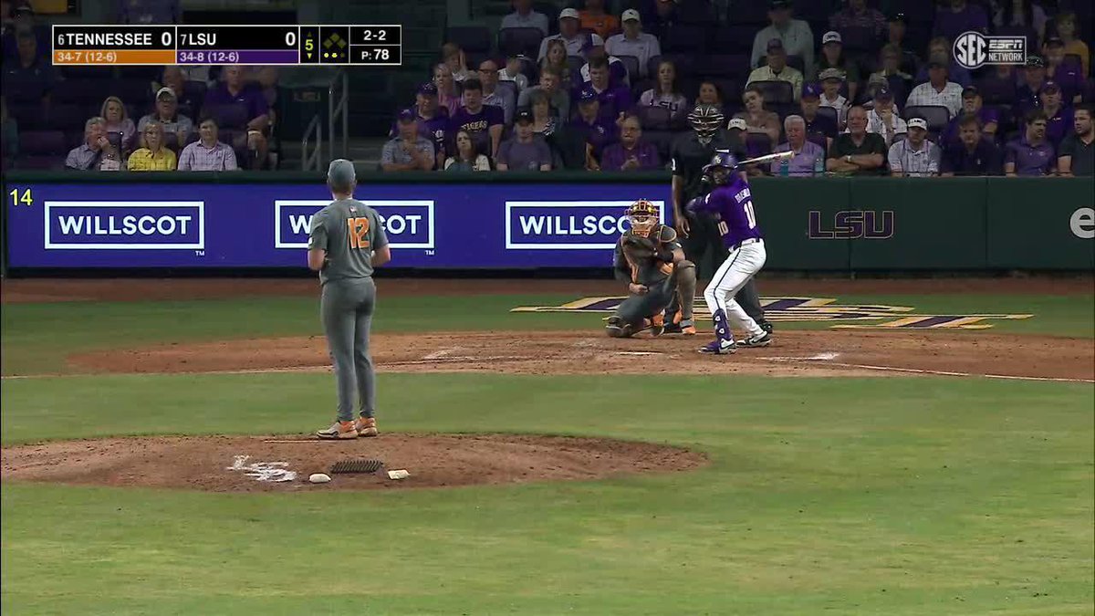 Liam with his third 1-2-3 inning of the night! Looking to get the bats going as we head to the sixth. 📺 (SECN+) #GBO // #BeatLSU
