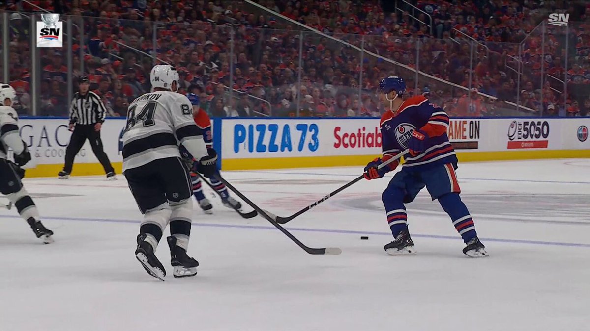 Evan Bouchard is the first defenceman in Edmonton Oilers history to score two power play goals in a single #StanleyCup Playoff game 🫡