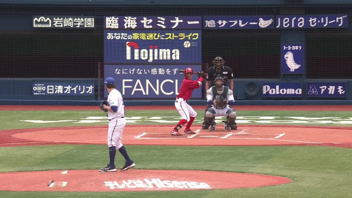 13球粘られるも最後は見逃し三振👍 #ケイ 選手の粘り勝ち😆 1回表 DB 0 - 0 C #横浜奪首 #baystars