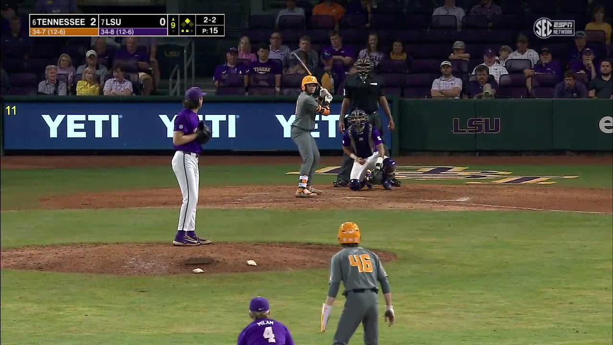 Gavin drives in another and it's now a three-run advantage! 📺 (SECN+) #GBO // #BeatLSU