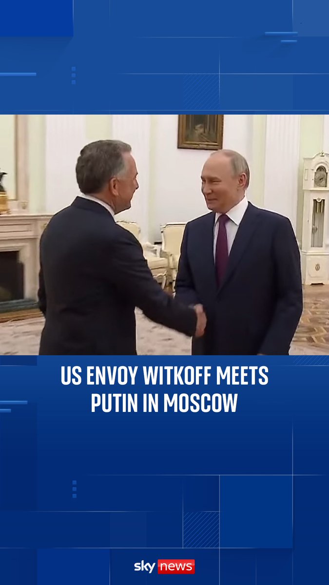 Trump envoy, Steve Witkoff, meets Putin for the fourth time. The meeting itself is behind closed doors, but we see Witkoff greet Vladimir Putin with a "how are you, Mr President?"