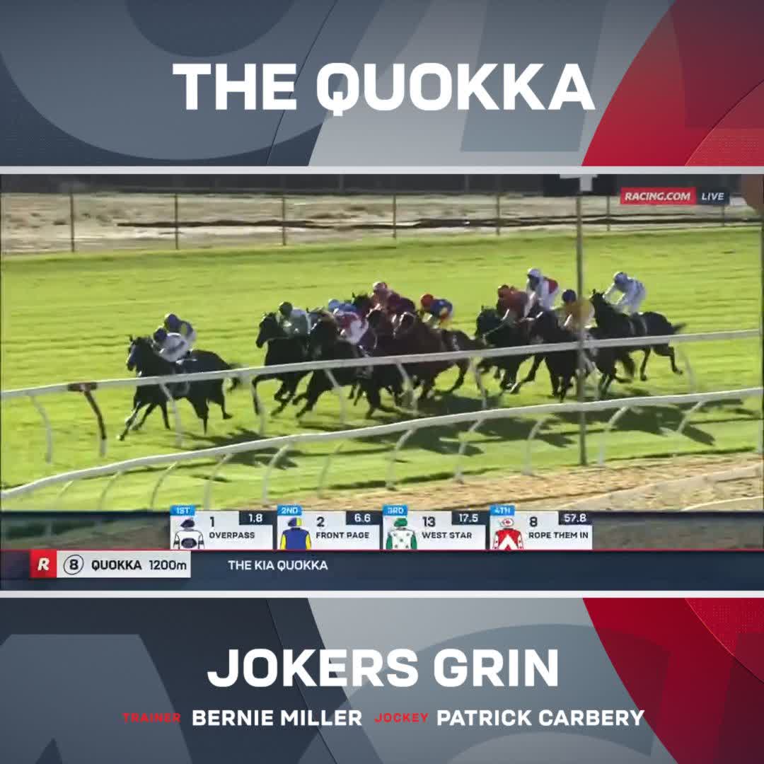 "I think he might have got the winning hand." JOKERS GRIN storms home from the clouds &amp; wins the $5 million Quokka! 🔥