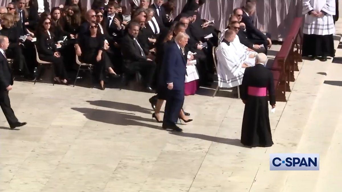 President Trump at Pope Francis Funeral.